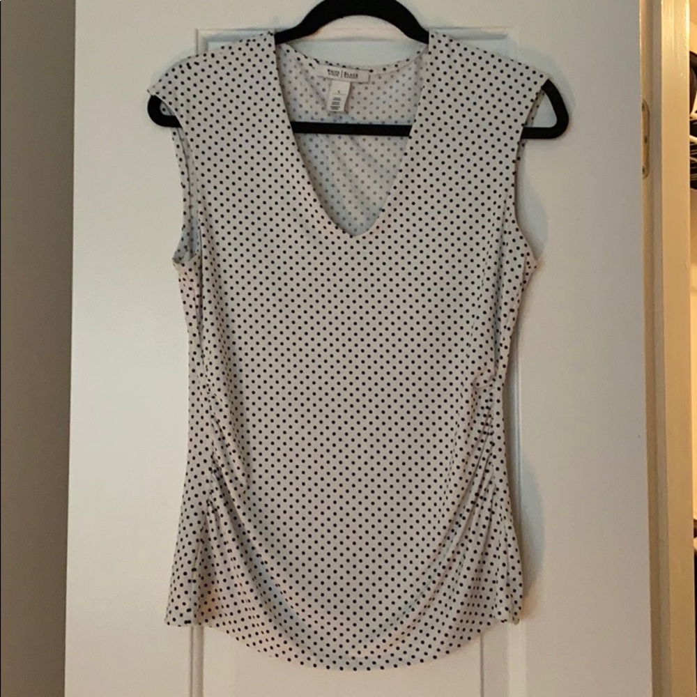 Black and White Polka Dot Top